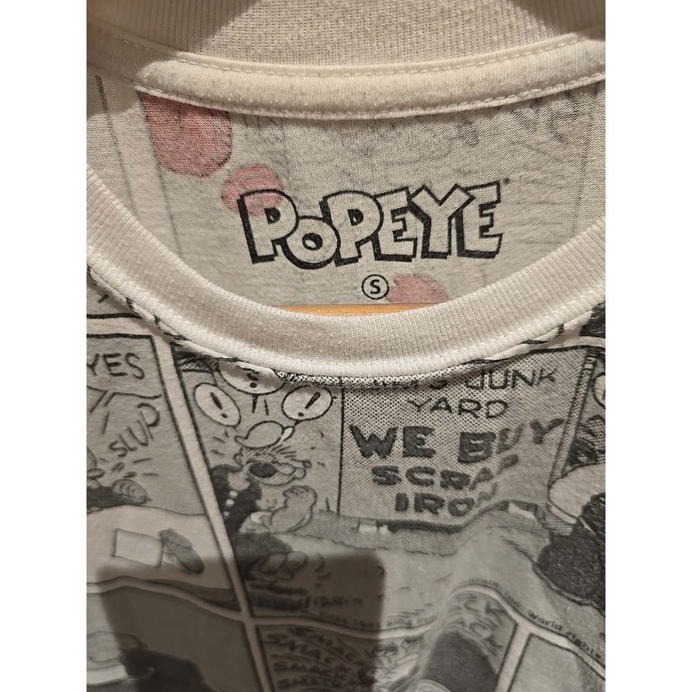 Popeye The Sailor Man Comic Strip All Over Print T-Shirt Mens Small Vintage - Picture 3 of 7